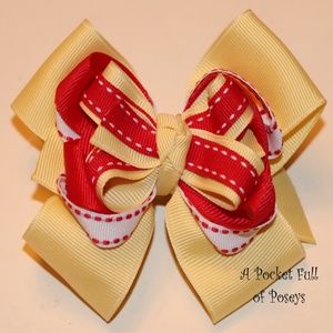 Hair Bow Made to Match Gymboree Strawberry Farm